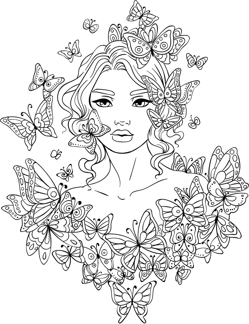 Woman Coloring Pages For Teens Girl Colouring Pages For Adults