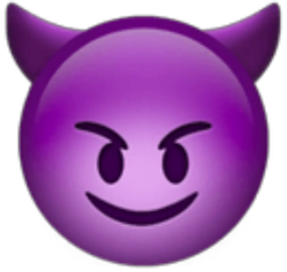 Transparent Devil Face Clipart Emoji