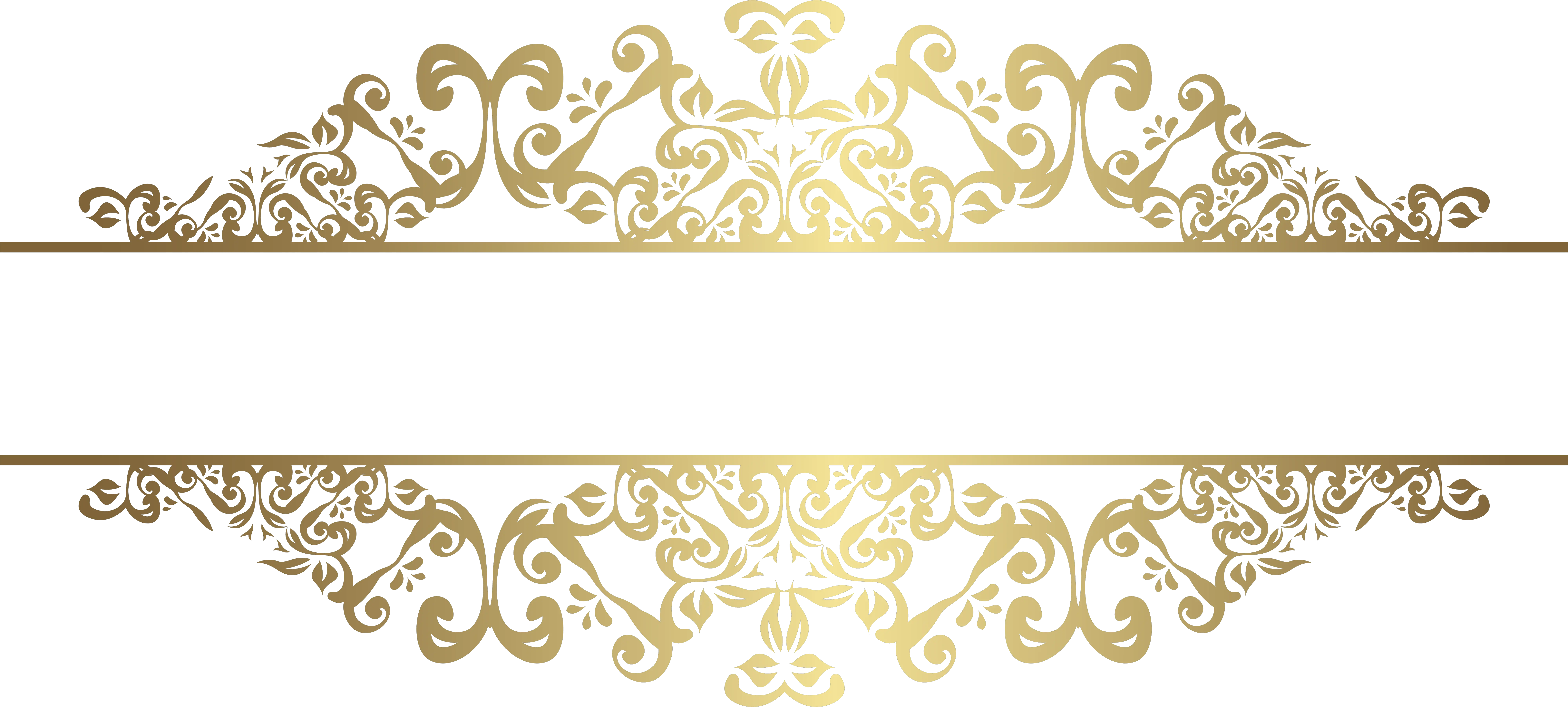 Decorative Clipart Decorative Banner Elegant Gold Border Design