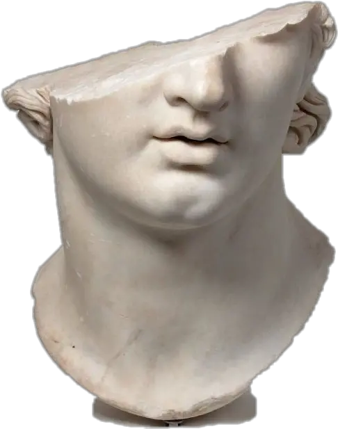 Sticker Cutout Head Bronze Greek Statue Png