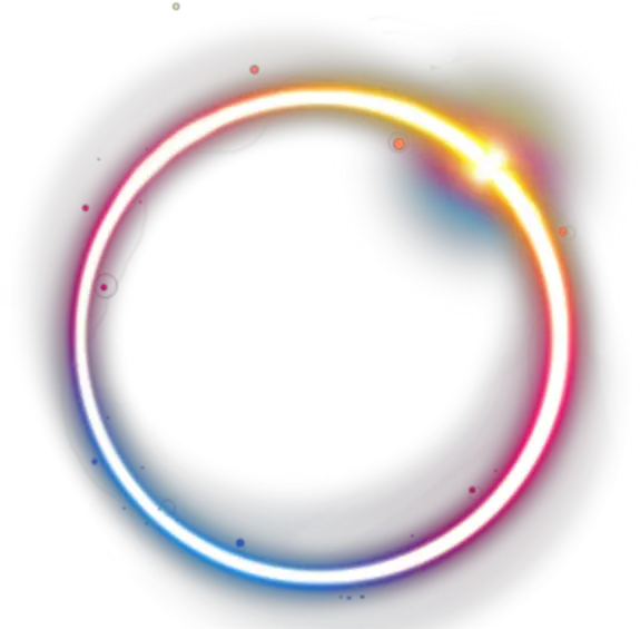 neon eclipse light lights ring planet circle Transparent Neon Circle Png