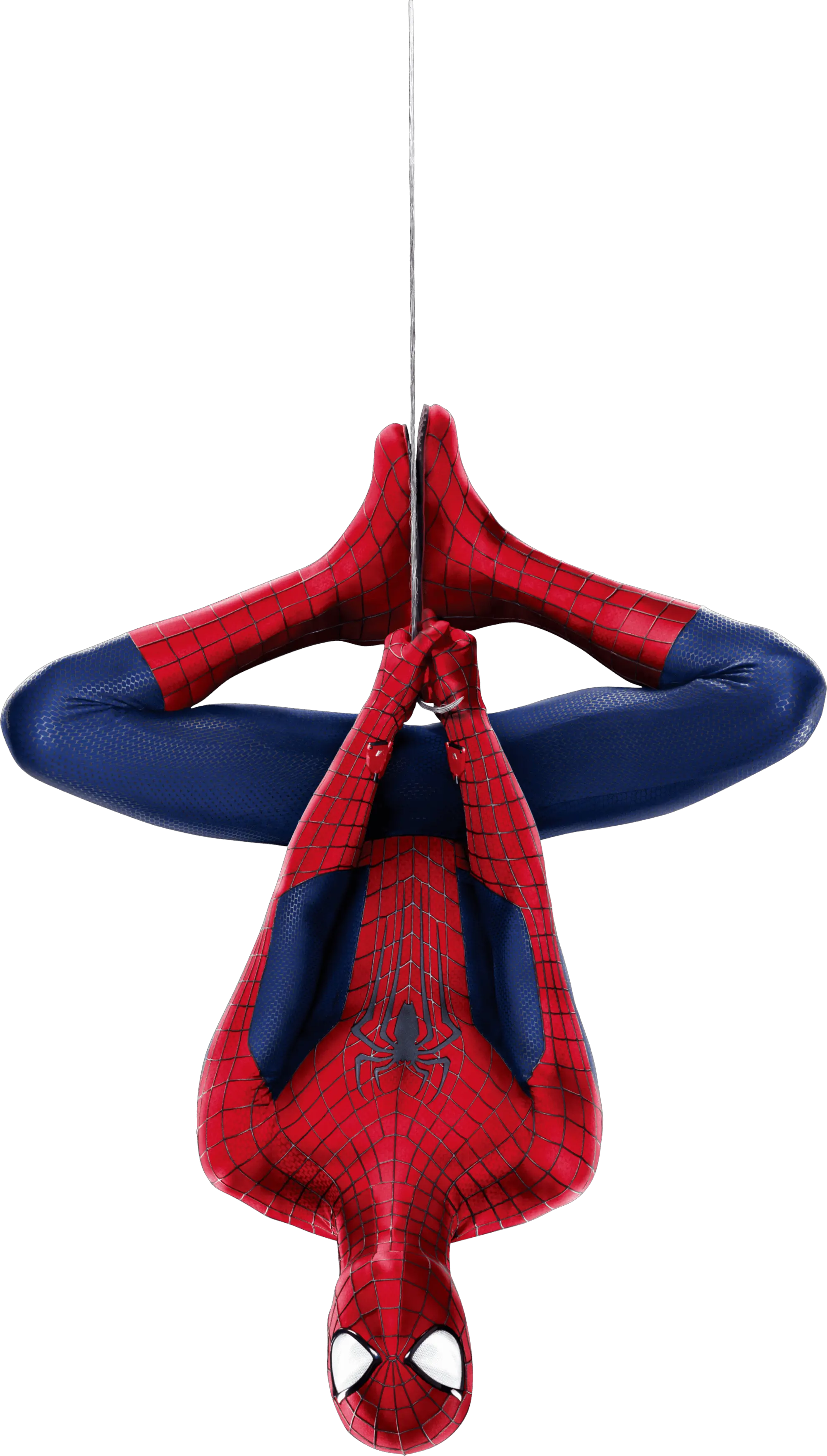 Spiderman Hanging Upside Down