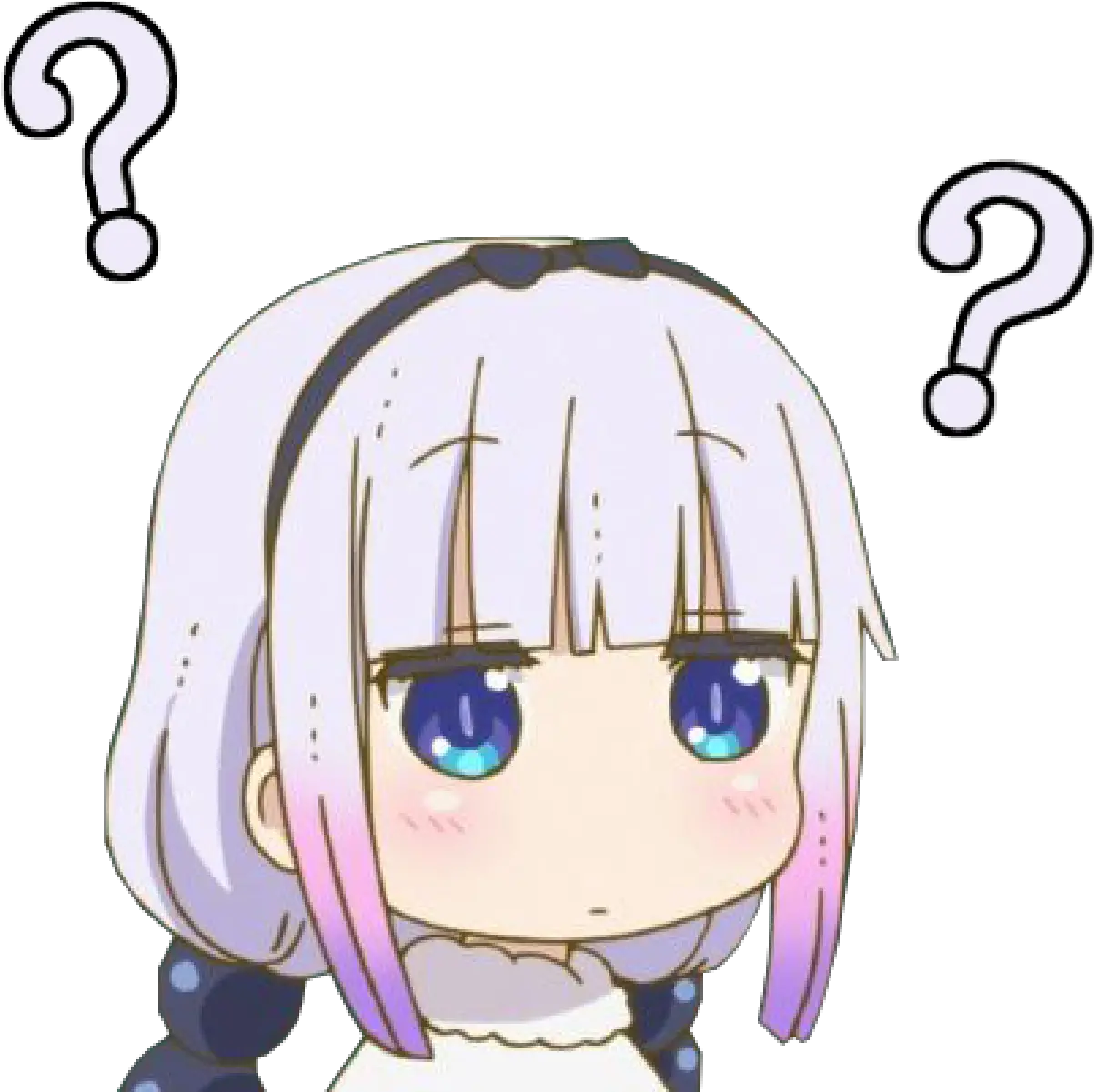 Sticker Emyjvc Kanna Kamui Question Wtf Hein Gne Anime Transparent Discord Emotes