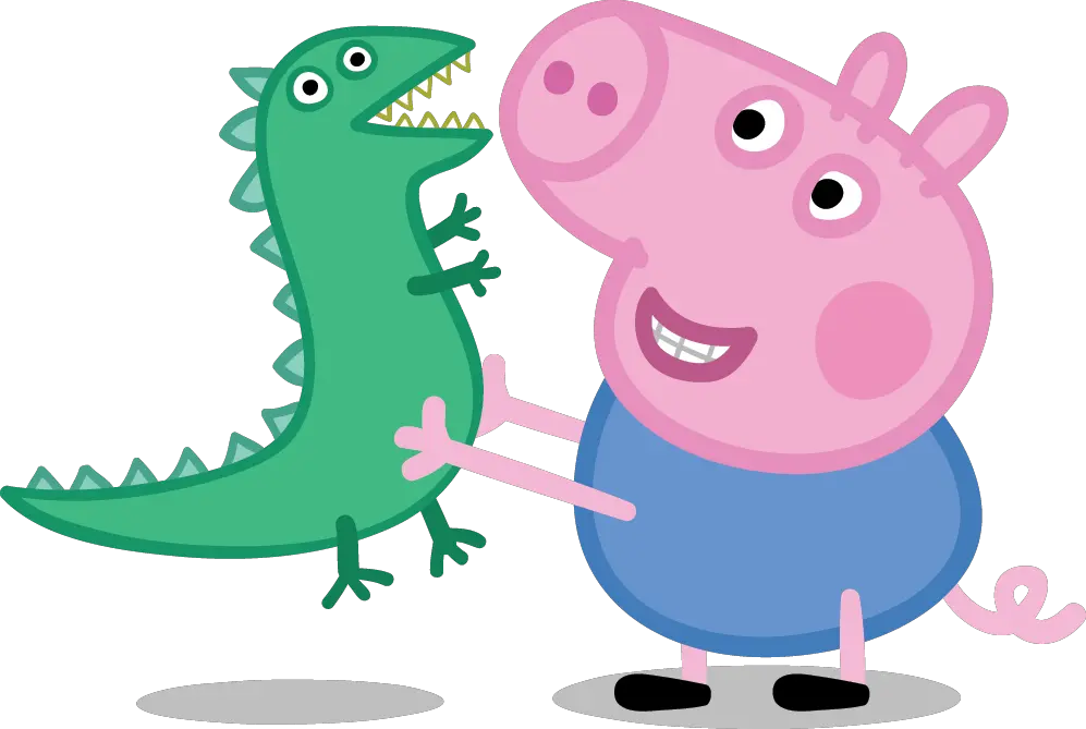 George Playing With Dinosaur George Peppa Pig Png