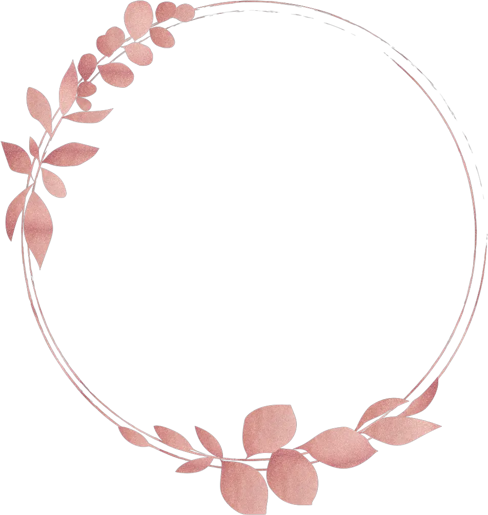 floral wreath leaf circle rosegold geometric Rose Gold Circle Frame