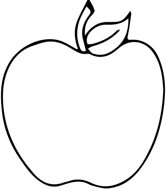 Black And White Apple Drawing Clip Art Black And White Apple Silhouette Clip Art