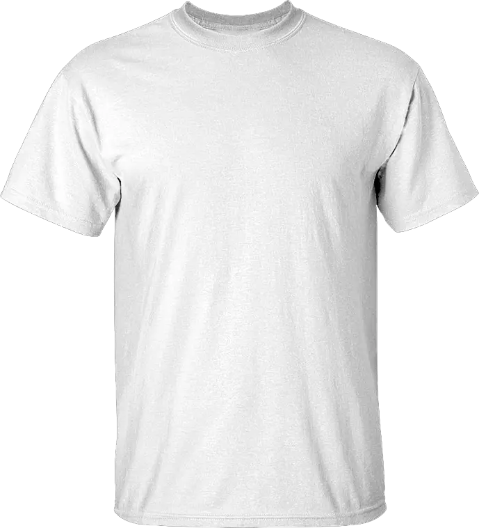 White Gildan T Shirts Front And Back