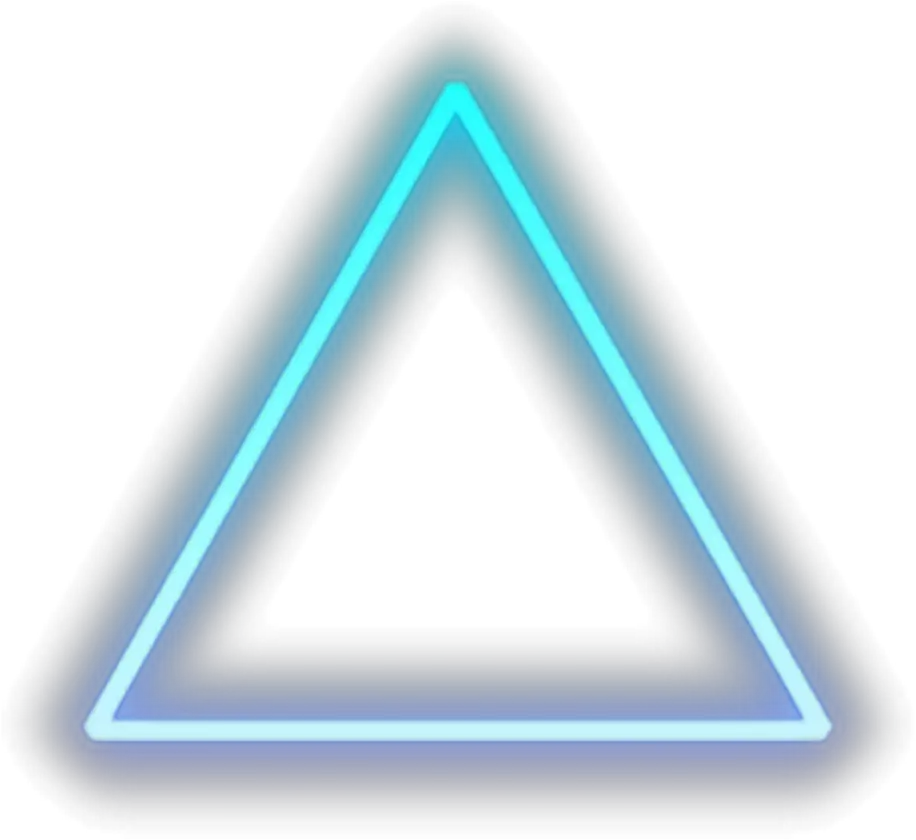 triangle neon blue color vaporwave aesthetic Neon Triangle Png