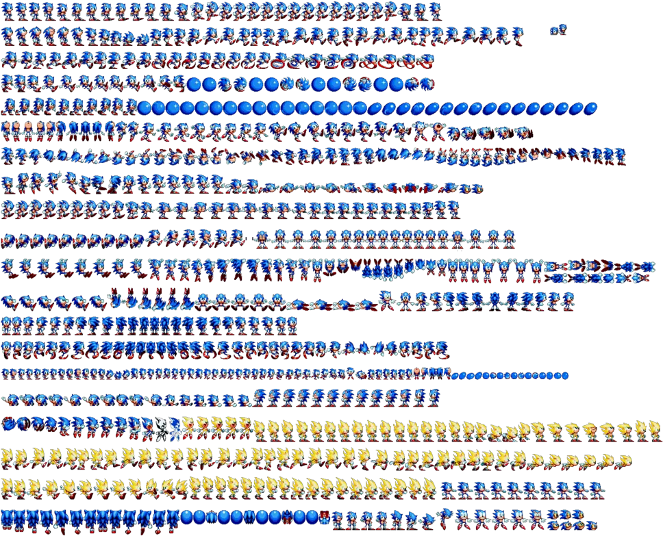 Do U Need A Transparent Sonic Mania Sprite Sheet By Sonic Mania Sonic Sprite Sheet