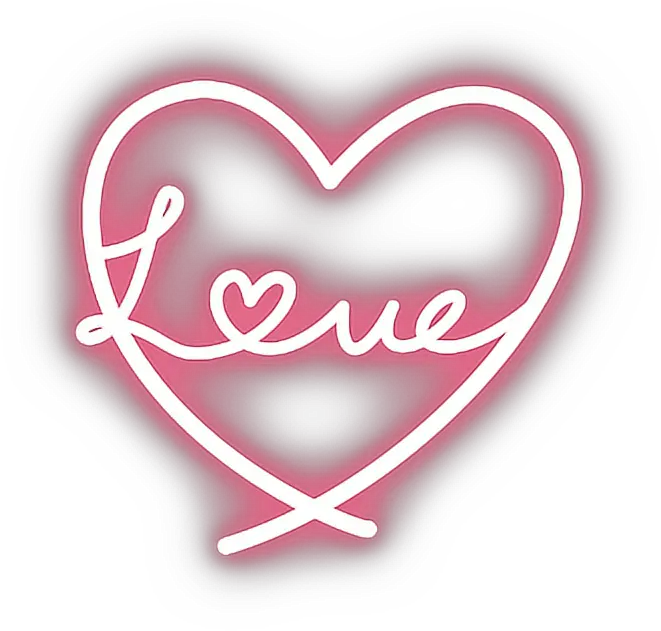 Transparent Neon Heart Png