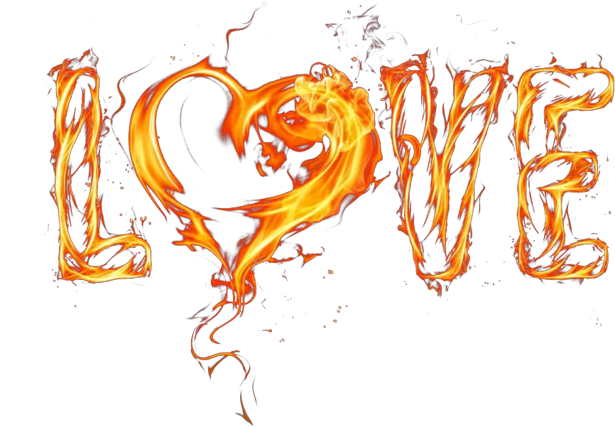 love fire amor fuego Love Png Text Hd Download