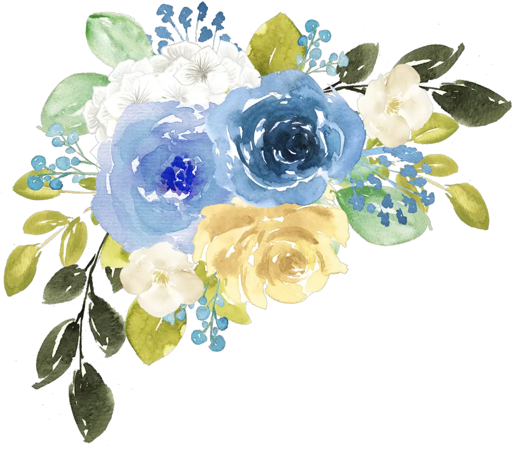 Blue Watercolor Flower Png Watercolor Flowers Blue Png