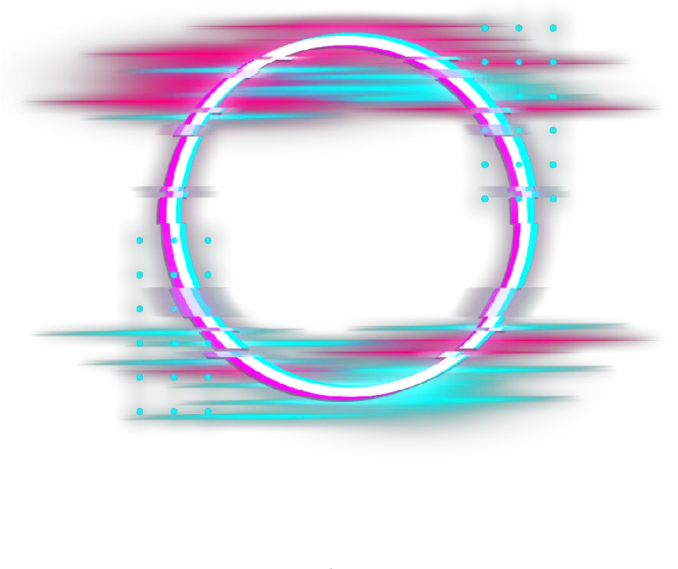 halo fault round glitch neon circle galaxy error Neon Png