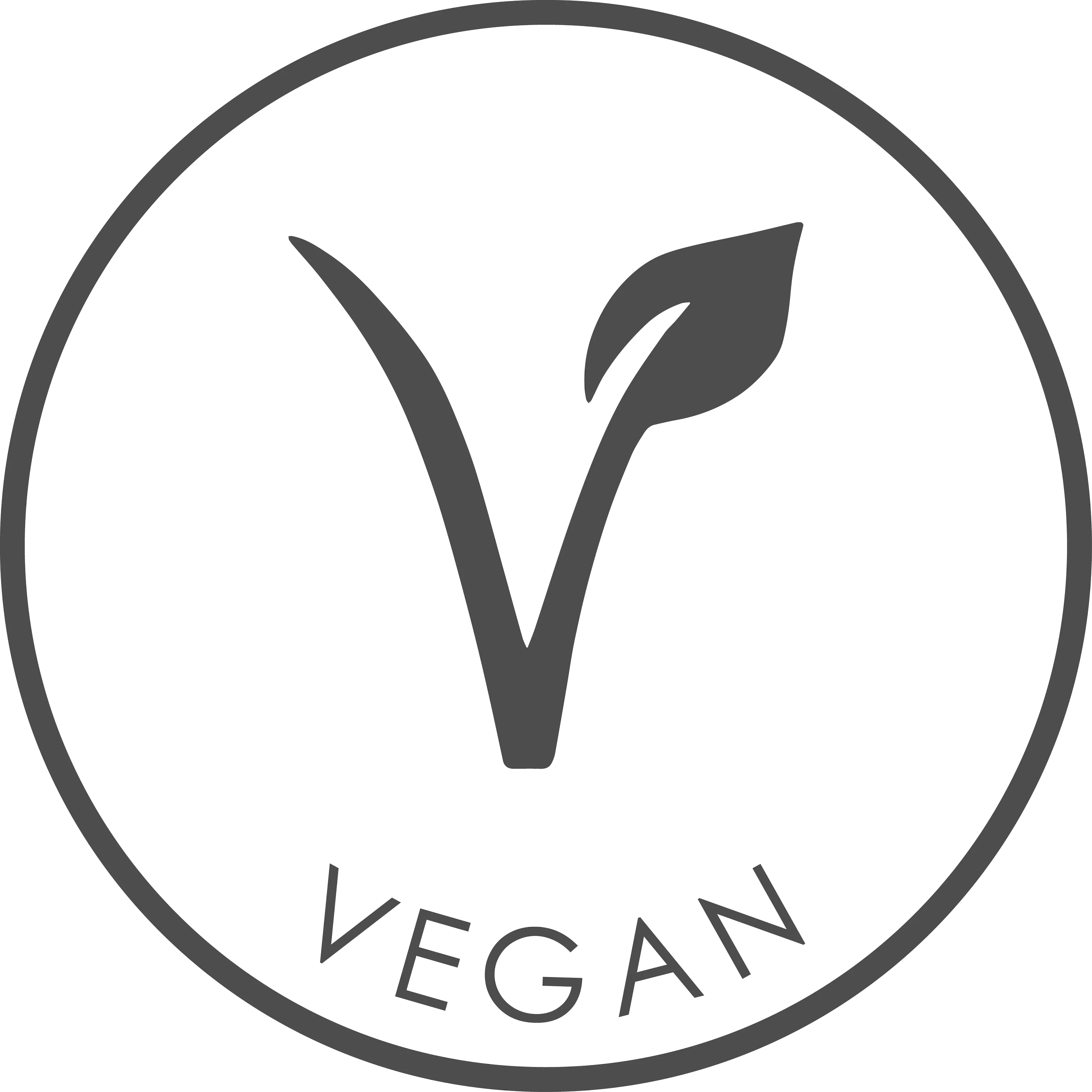 Vegan Icon Transparent Blackamp White