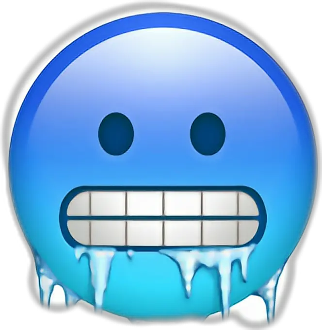 emoji face cold freezing