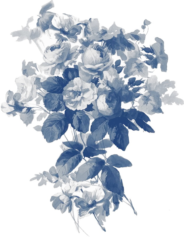 China Blue Flower Left Transparent Blue Flowers Png