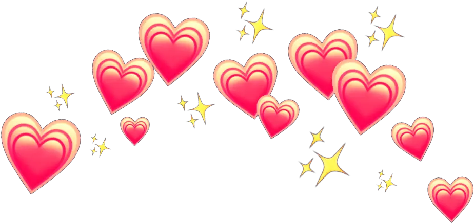 Transparent Sparkle Heart Png Emoji Heart Crown Png