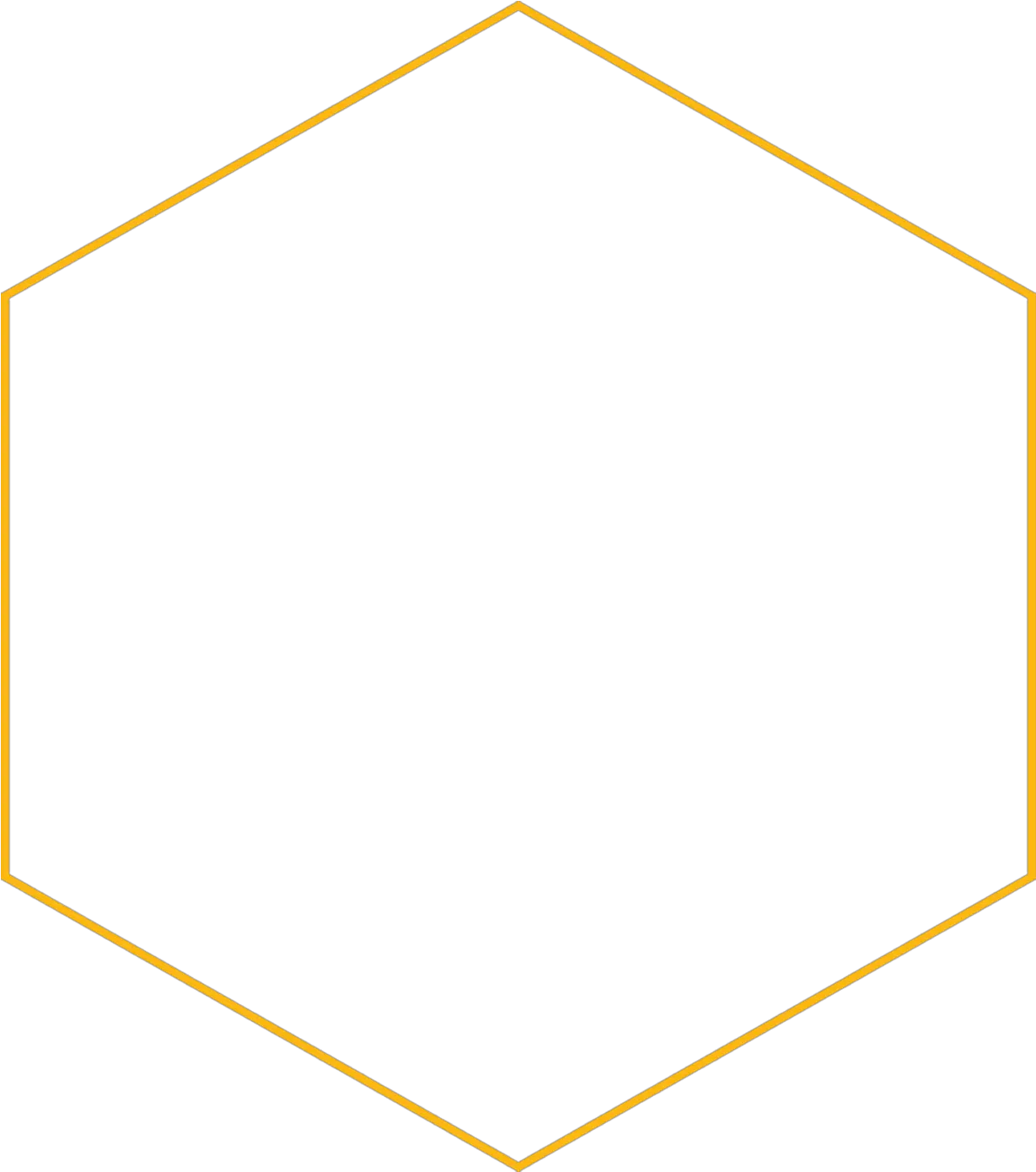 Gold Hexagon Clear Background