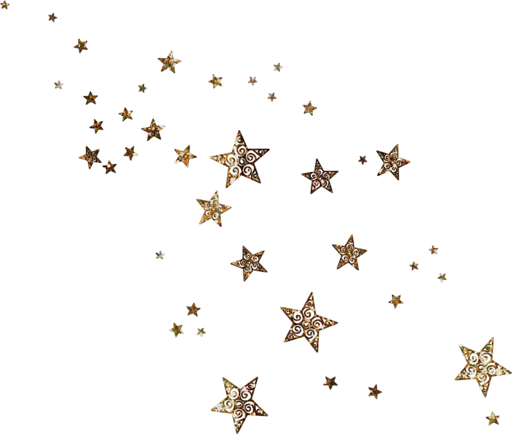 Glitter Gold Stars Png