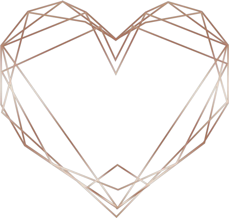 love heart triangle glitter rosegold geometric Geometric Rose Gold Heart Png