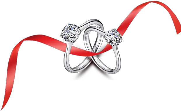 Diamond Pattern Decoration Marriage Red Wedding Ring Engagement Ring