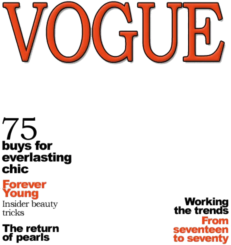 Vogue Magazine Cover Png Image Magazine Cover Template Vogue