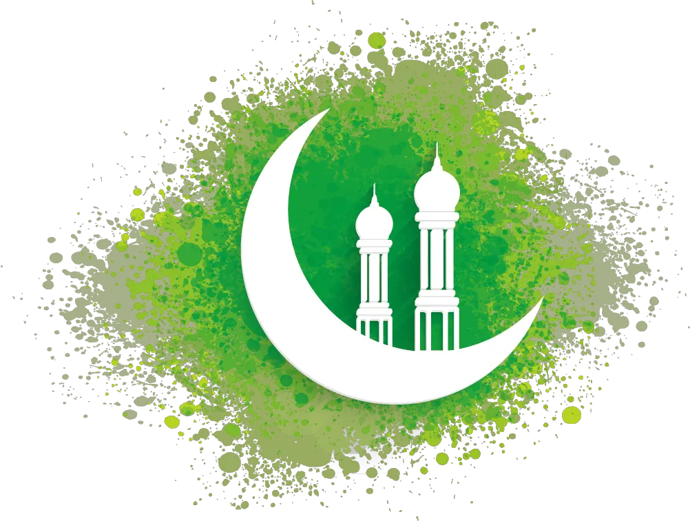 Watercolor Eid Mubarak Png Vector