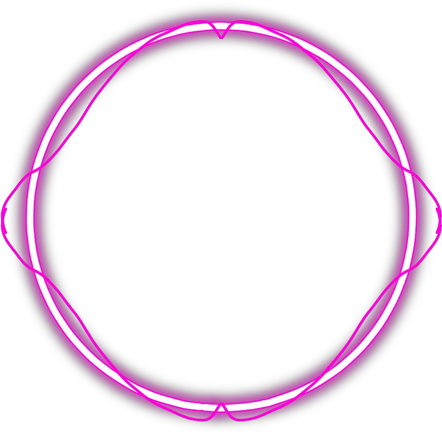 neon round pink freetoedit circle frame border Blue Neon Circle Png