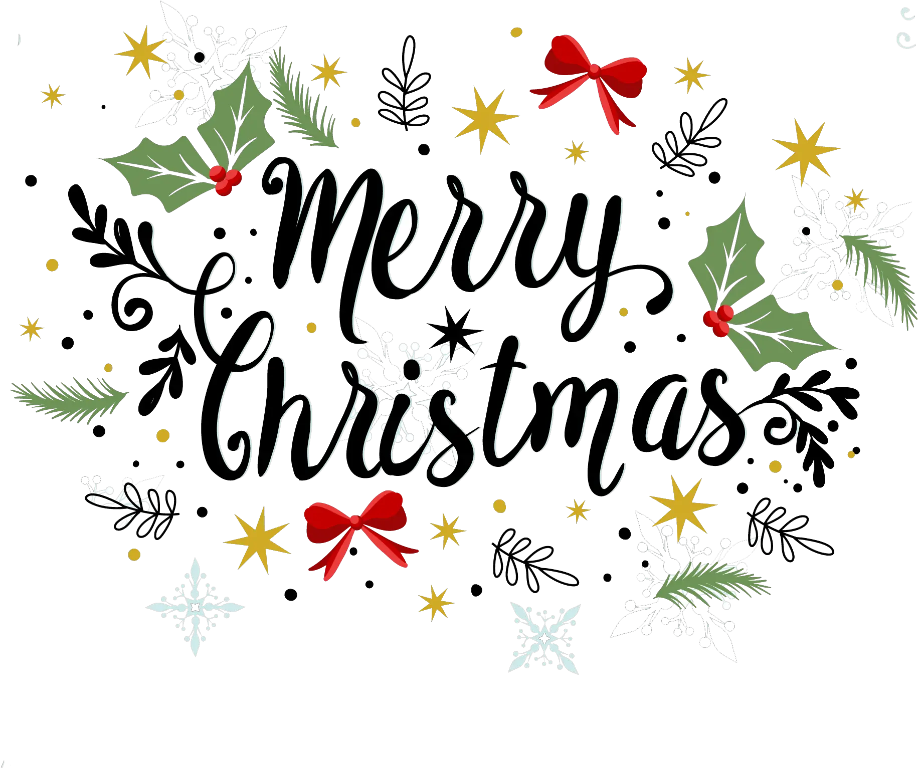 Transparent Merry Christmas Text Png Merry Christmas Clipart Vintage