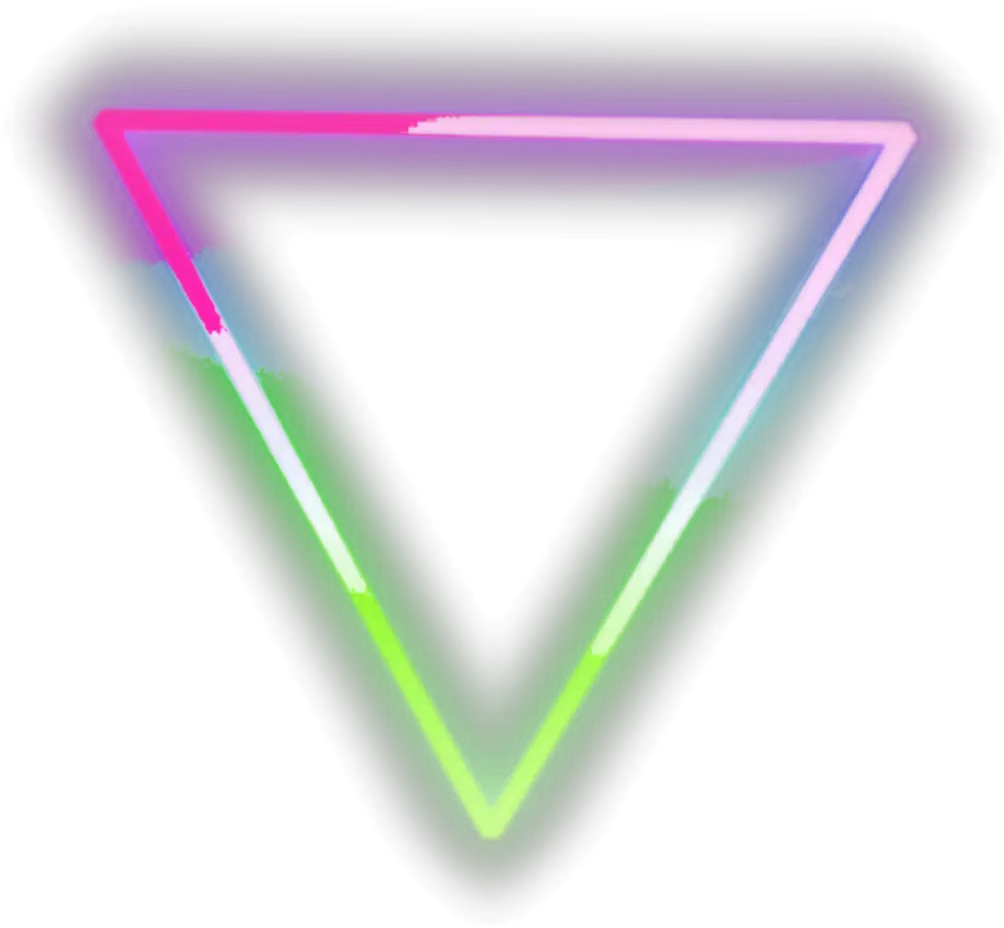 neon triangle pink green blue lights neonlights Triangle Neon Light Png