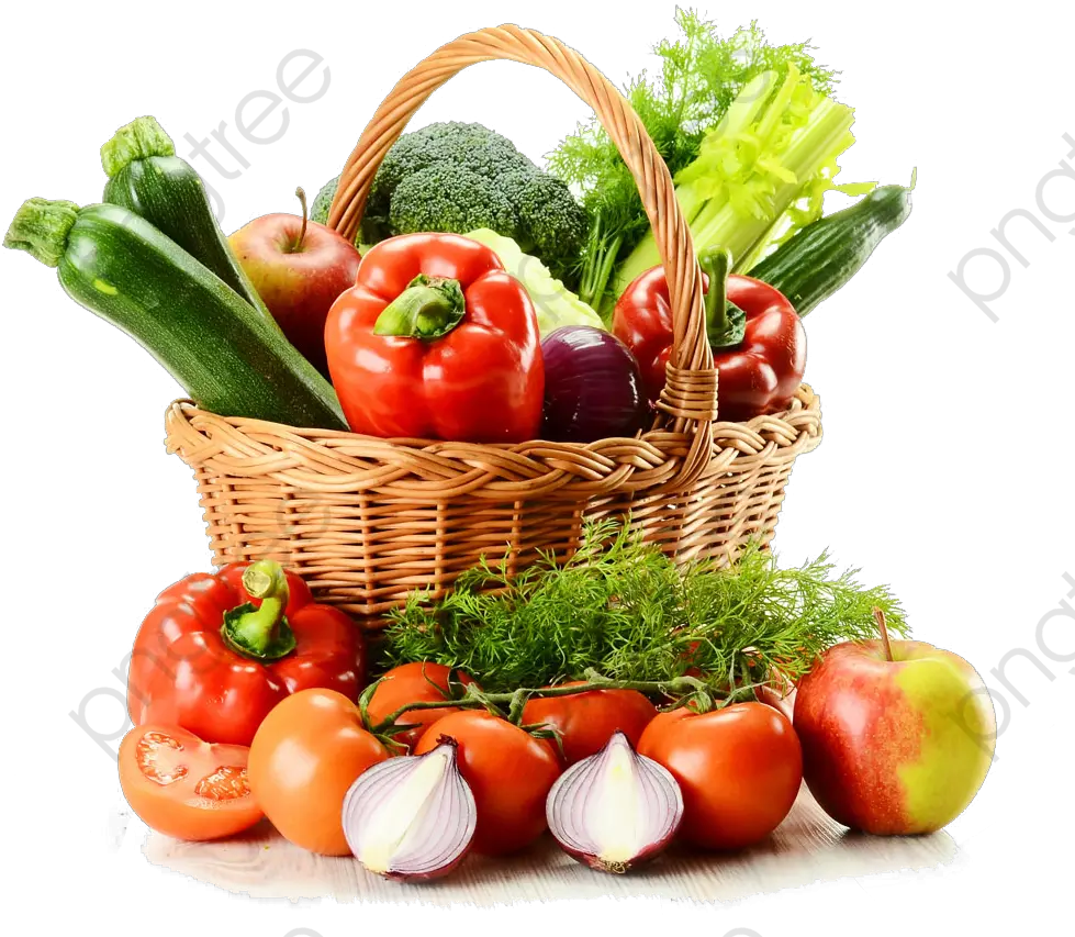 Basket Of Fruits And Vegetables Png Vegetables In Basket Images Hd