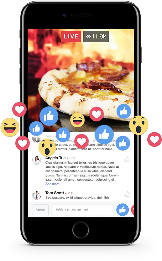 Facebook Live Reactions Poll Facebook Live Mockup Free