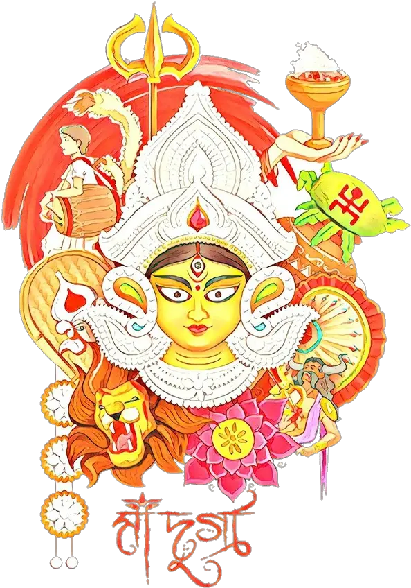 Durga Puja Vector Png