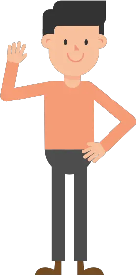 Cartoon Man Waving Png