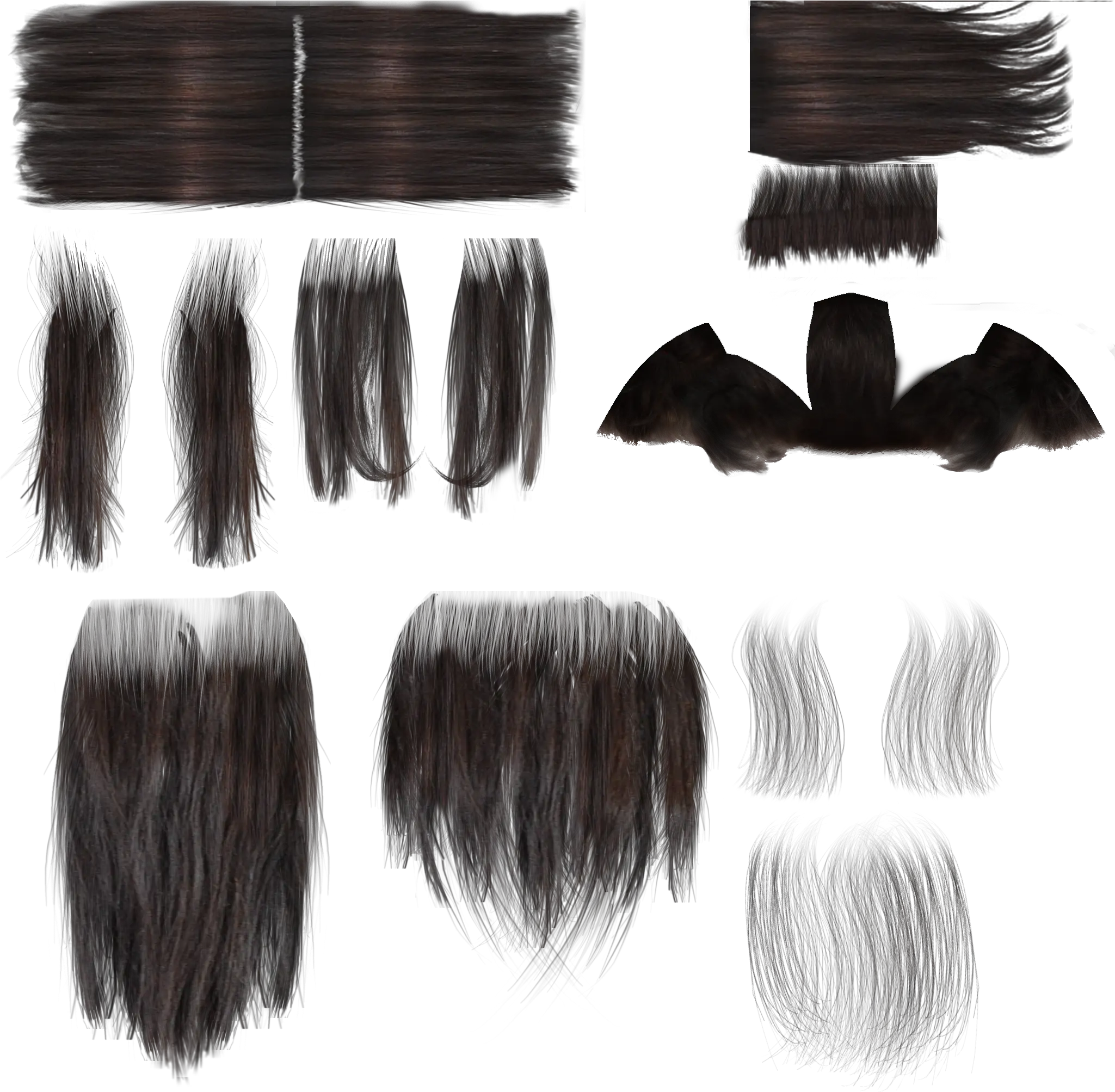 Hair Texture Png Alpha Transparent Hair Texture