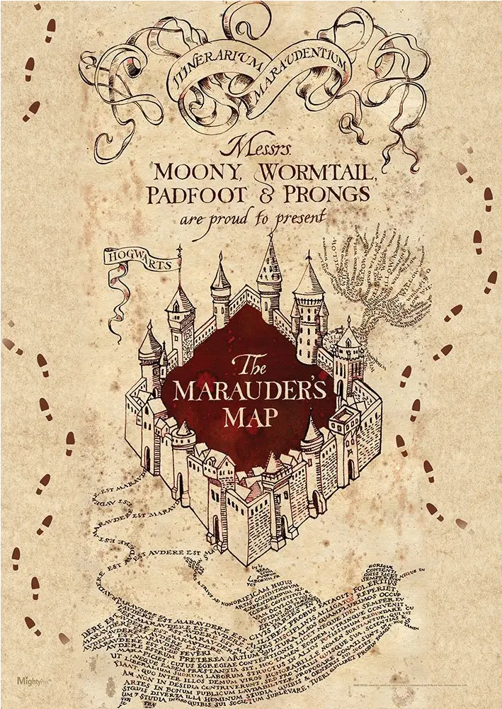 Marauders Map Footprints Png Harry Potter Marauders Map