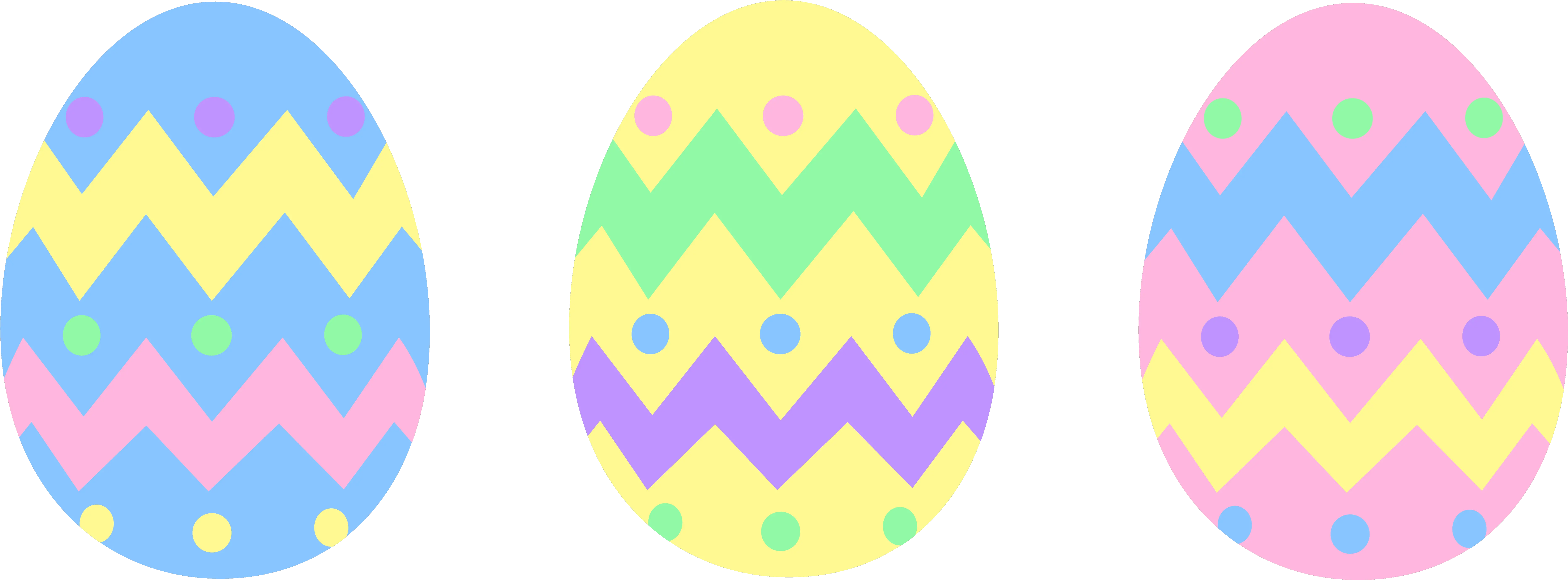 Pastel Easter Egg Clipart Pastel Coloured Easter Eggs