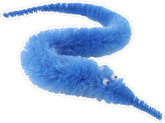 Image Blue Worm On A String