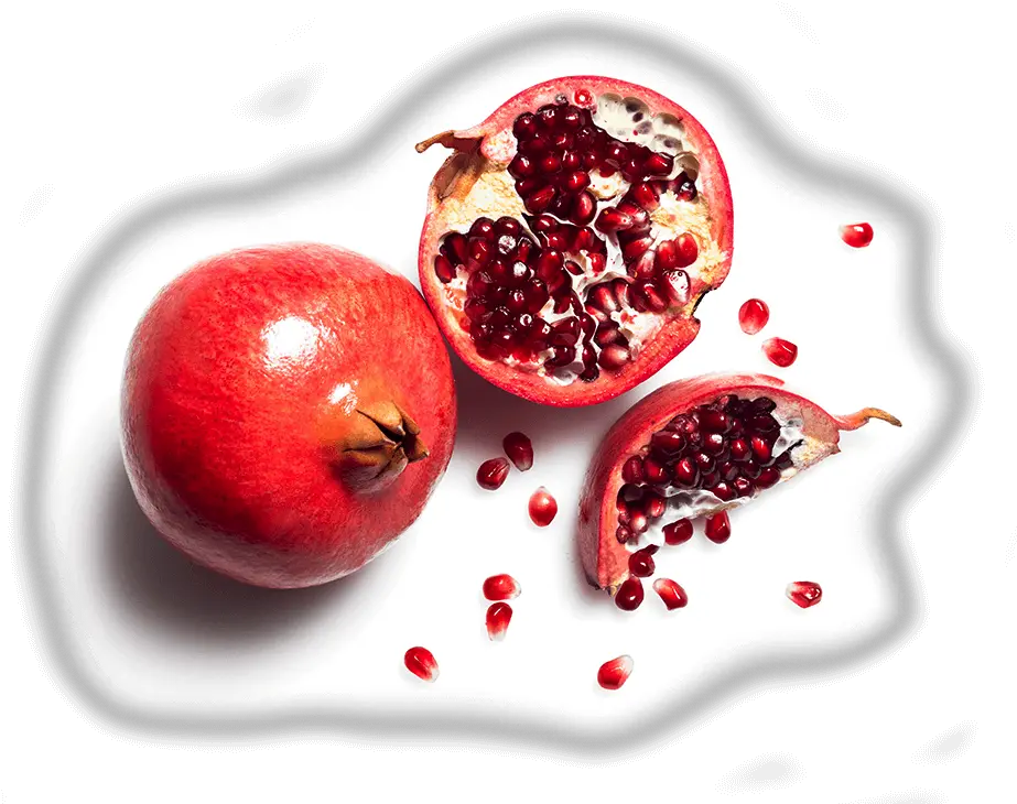 Pomegranate- Fruits Top View Png