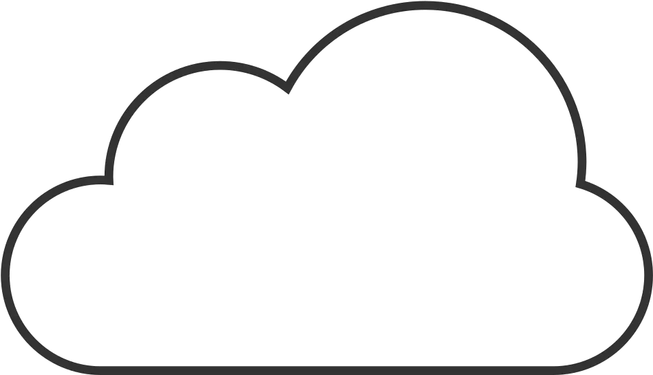 Cloud Clipart Simple Line Art