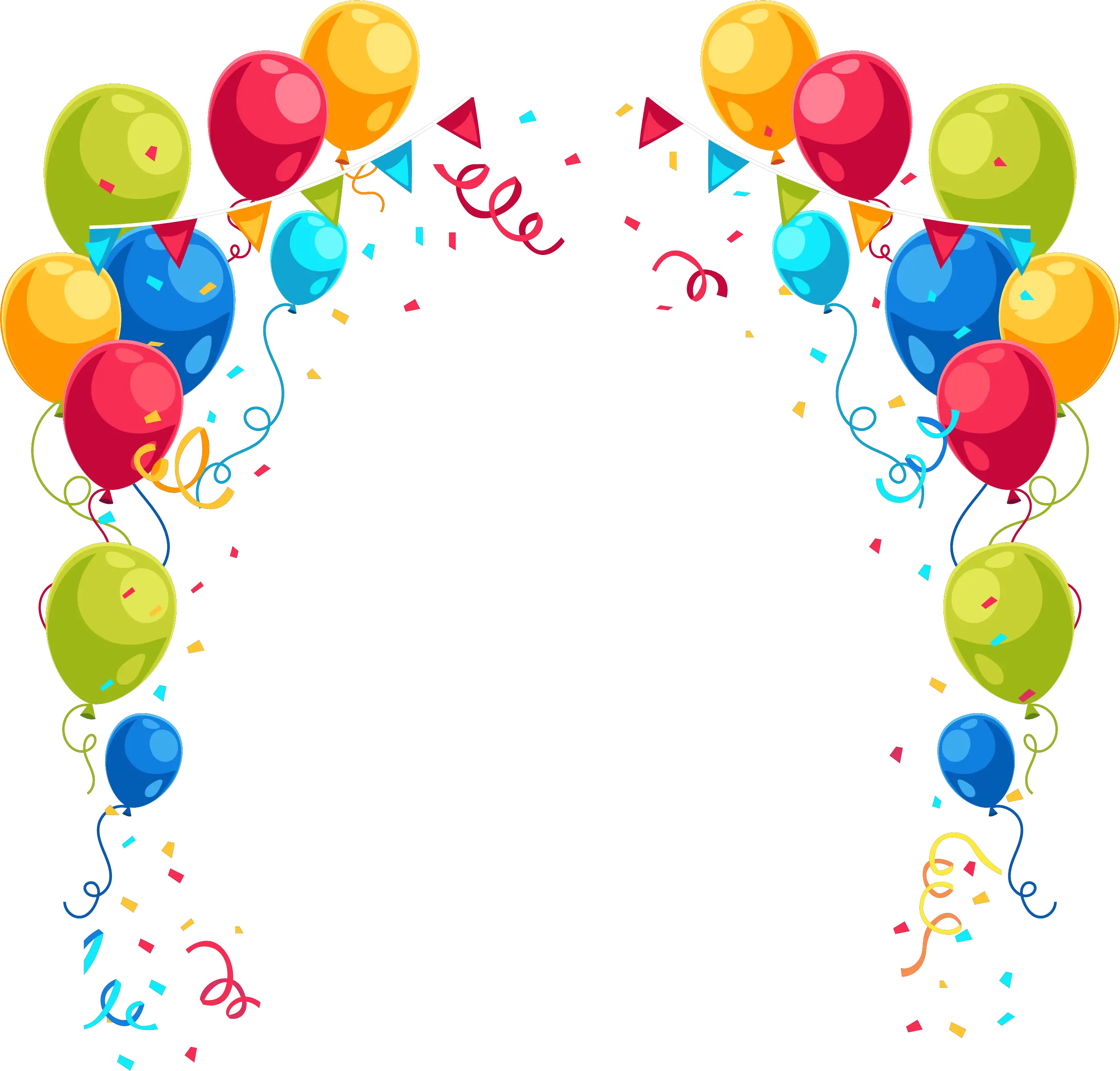 birthday birthdayframe balloonsframe frame balloon Birthday Balloon Border Png