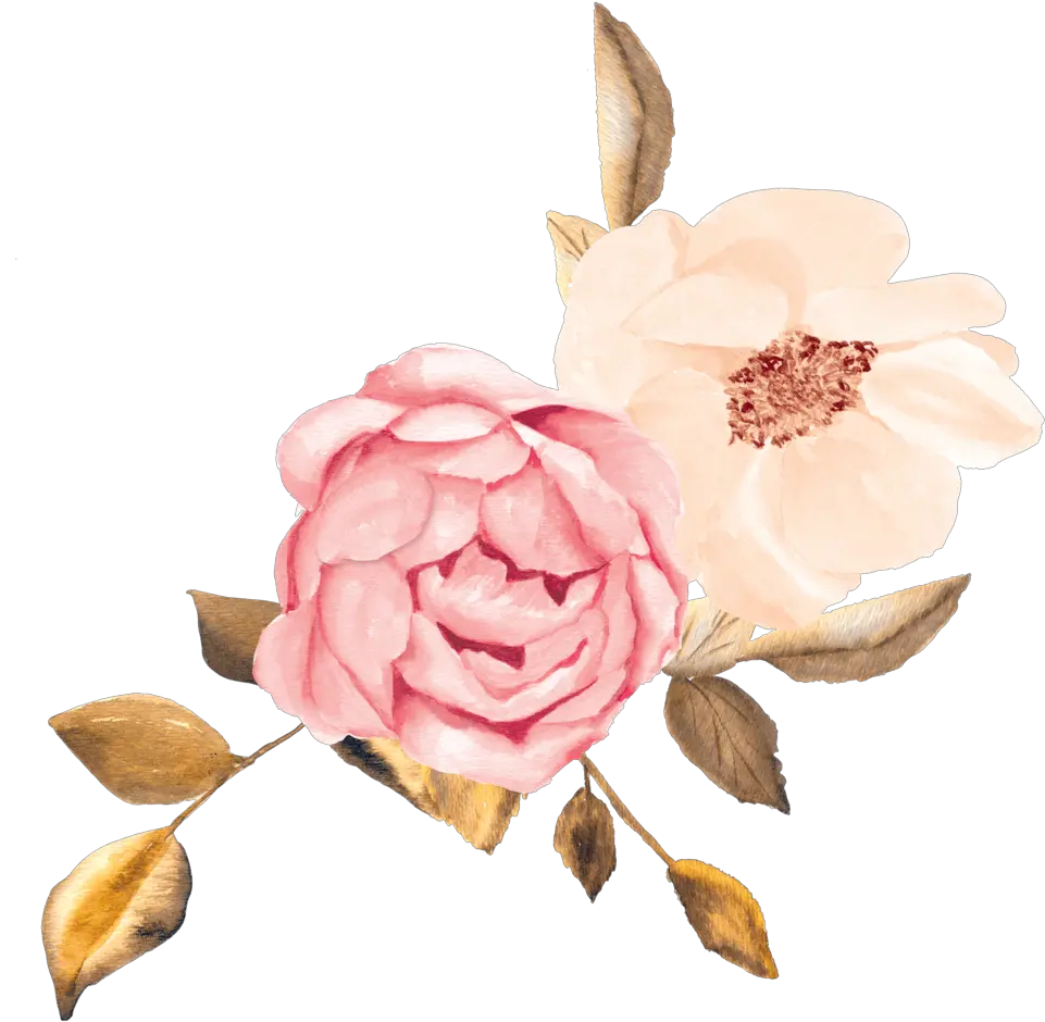 2 A Copy Rose Gold Flowers Clipart