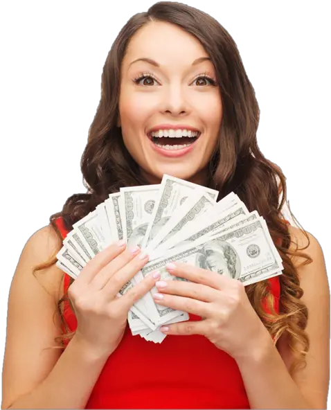 Woman With Money Png