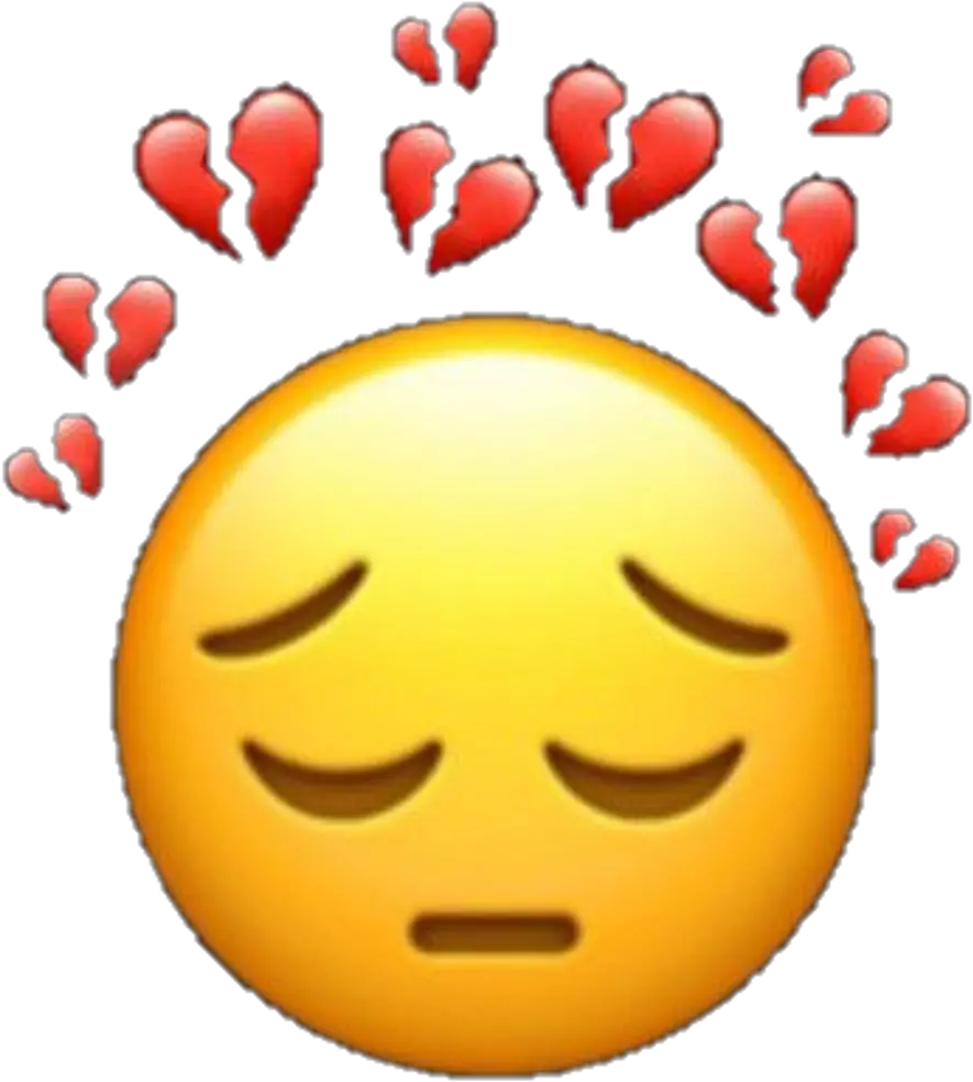 broken down sad hearts emoji sademoji brokenheart Sad Broken Heart Emoji