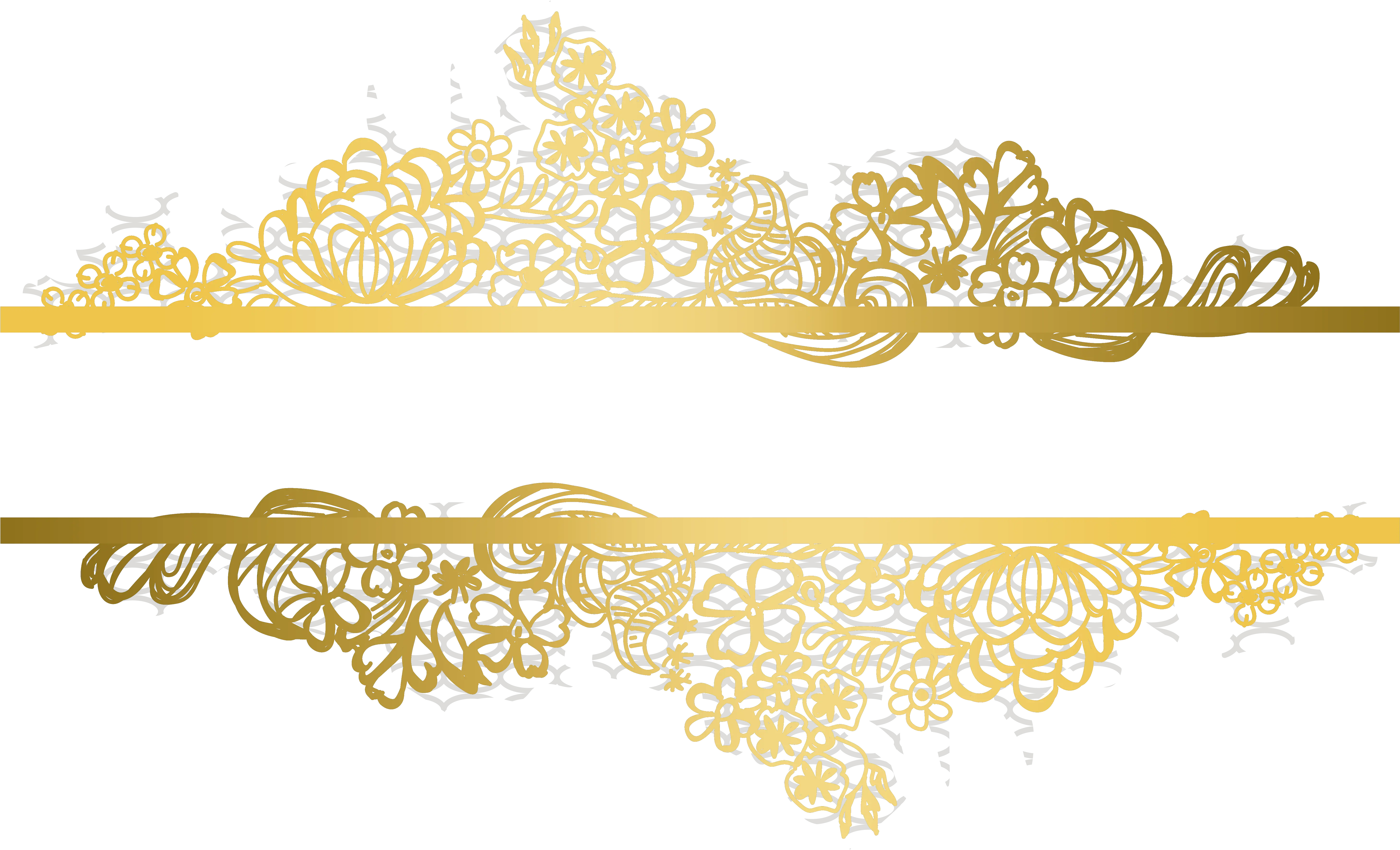 Clip Art Gold Illustrator Gold Lace Pattern Png