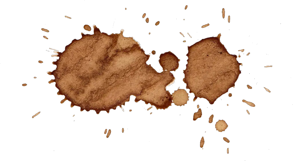 Transparent Background Splatter Coffee Stain