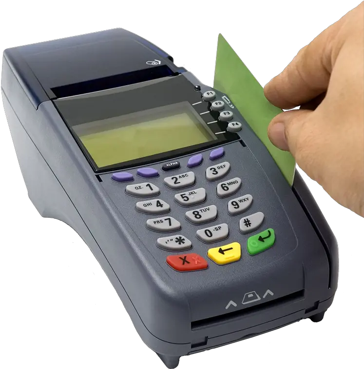 Swiping A Card Through A Pos Machine Card Swipe Machine Png