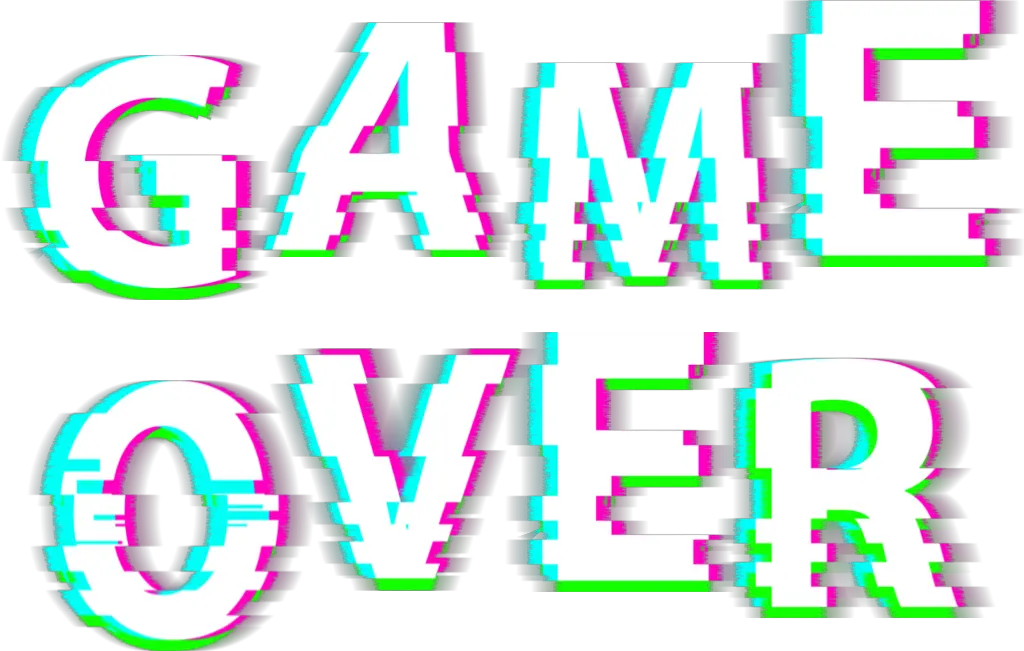 Game Game Over Glitch Png