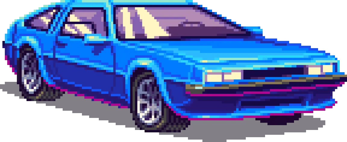 Retro 80s Car Png