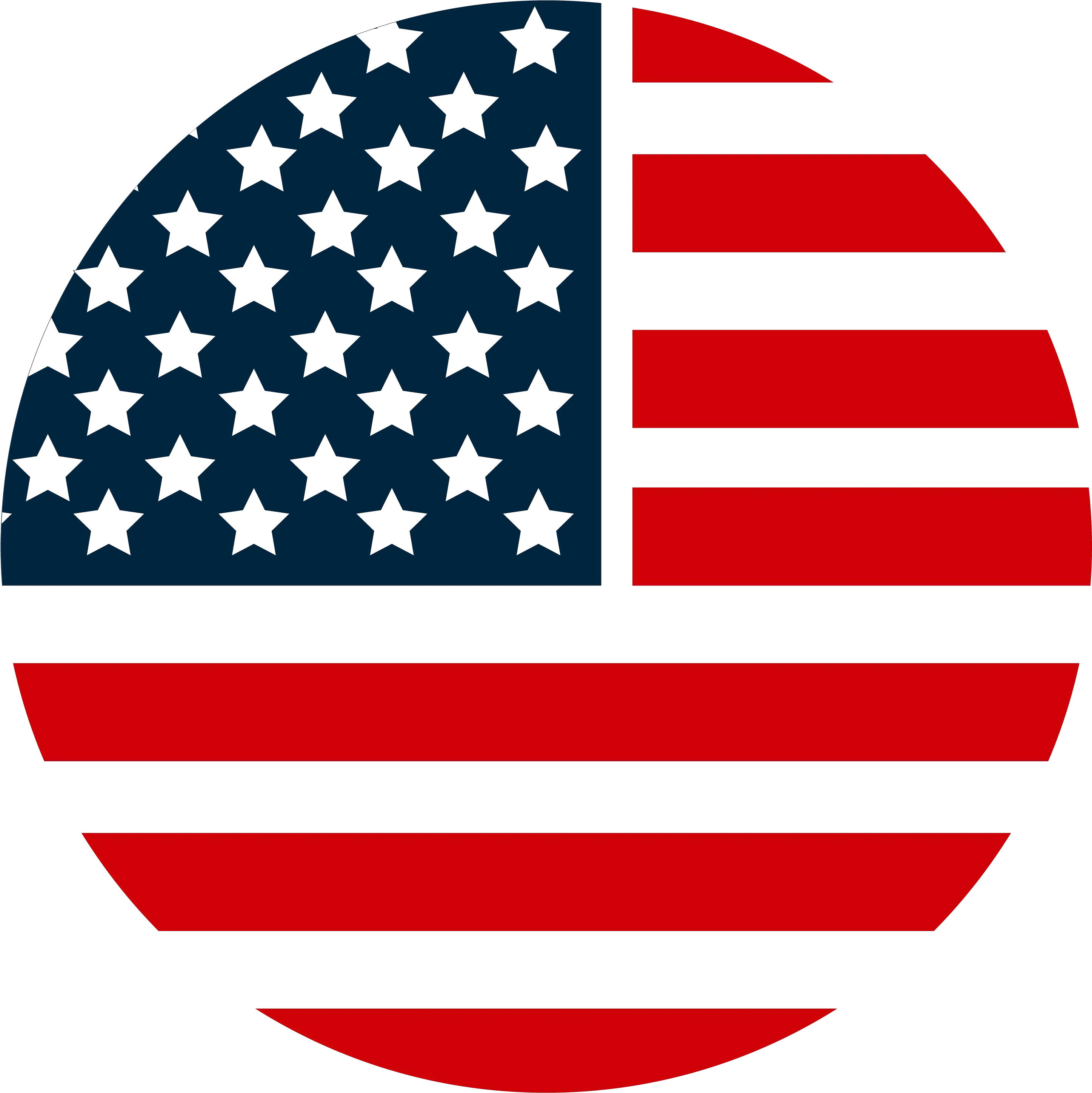 American Flag In A Circle